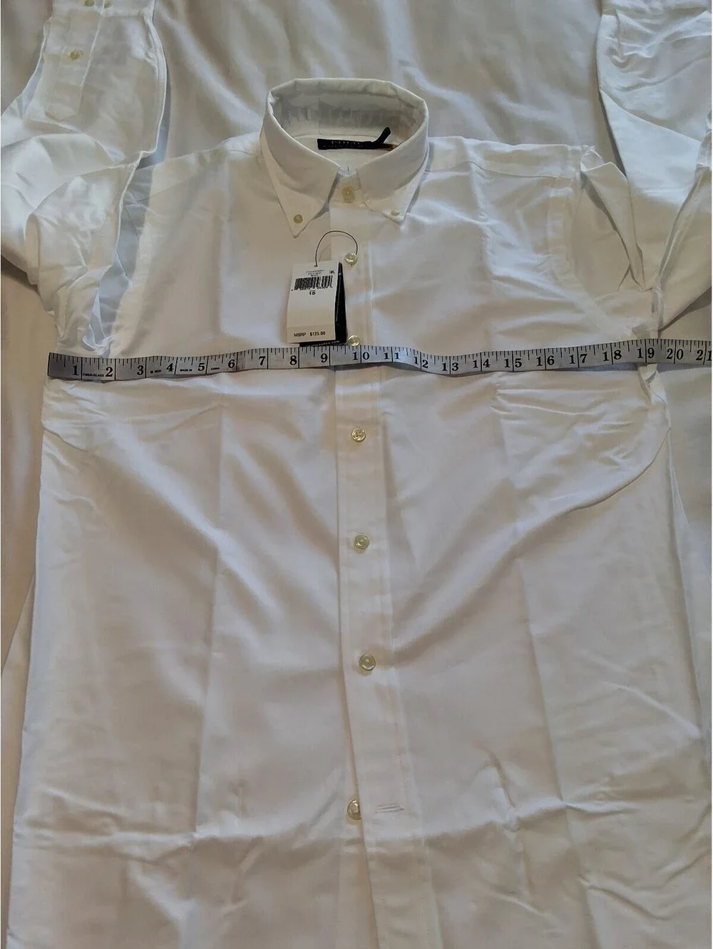 Polo Ralph Lauren Classic Fit White Button-Down Dress Shirt Size 15 32/33